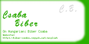 csaba biber business card